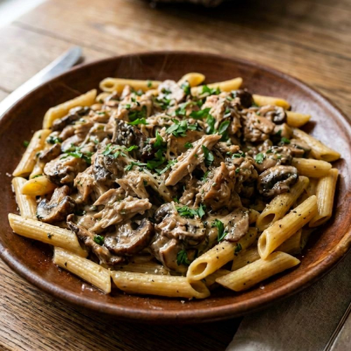 Poulet aux champignons